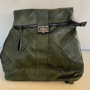 Polyurethane Leather top zipper backpack purse